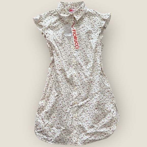 Fiorucci Floral Mini Dress - Cream and Red - Picture 1 of 9